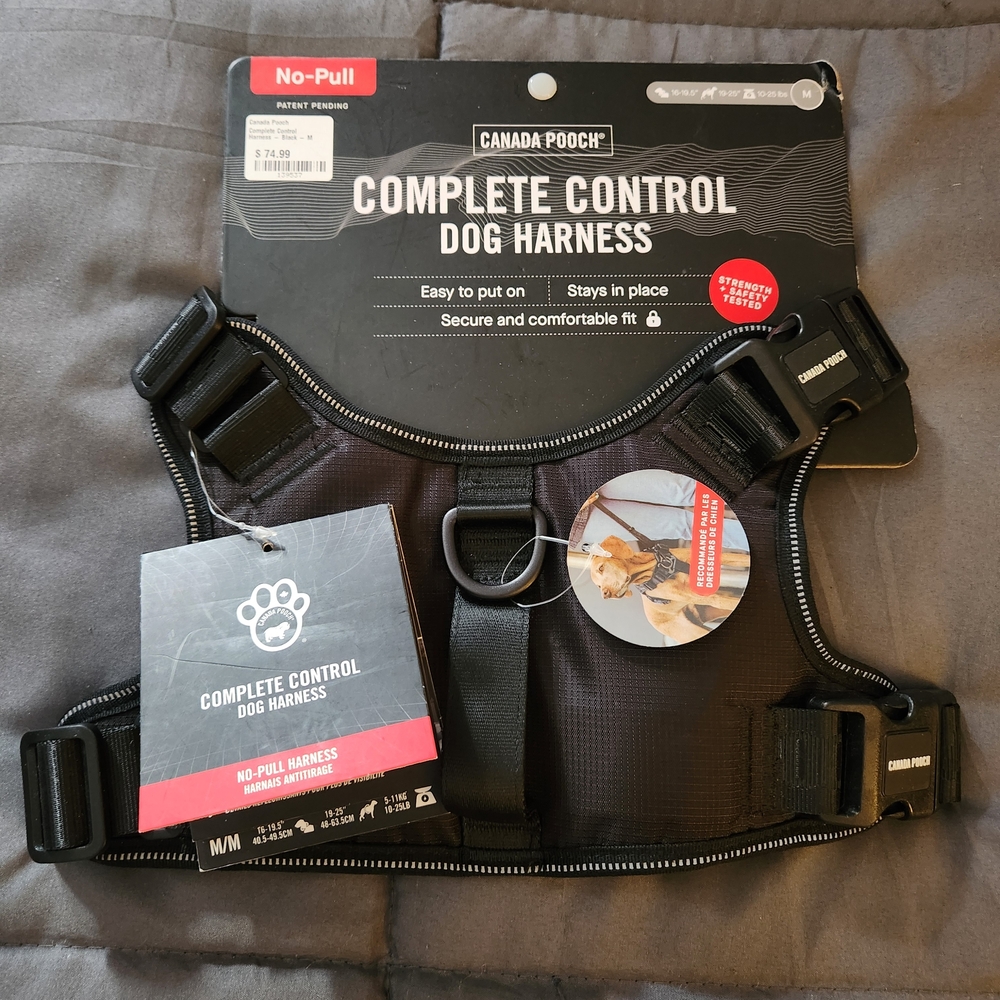Canada Pooch Black Complete Control Dog Harness